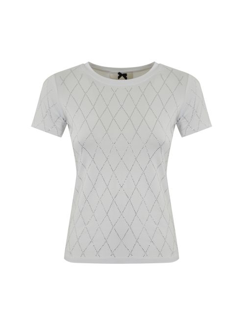 T-shirt con rombi diamanti Bianco NO SECRETS | 251NS066COCCO